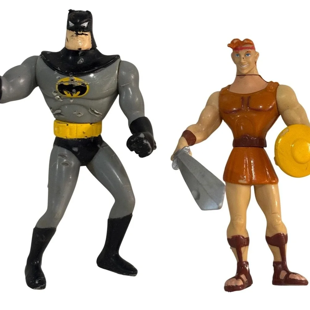 Vintage Batman Animated Series & Disney Hercules Action Figure Lot of 2 - 1990s‎